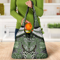 Aotearoa Iwi Ngati Awa Grocery Bag Maori Kowhaiwhai Pattern