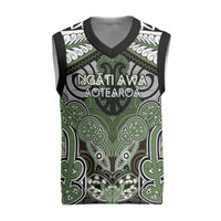 Aotearoa Iwi Ngati Awa Personalised Christmas Knitted V-Neck Vest Maori Kowhaiwhai Pattern