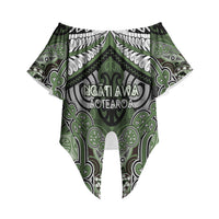 Aotearoa Iwi Ngati Awa Personalised Off Shoulder Wrap Waist Top Maori Kowhaiwhai Pattern