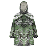 Aotearoa Iwi Ngati Awa Personalised Wearable Blanket Hoodie Maori Kowhaiwhai Pattern