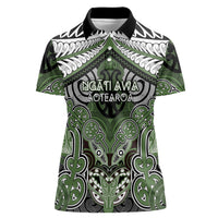Aotearoa Iwi Ngati Awa Personalised Women Polo Shirt Maori Kowhaiwhai Pattern