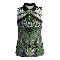 Aotearoa Iwi Ngati Awa Personalised Women Sleeveless Polo Shirt Maori Kowhaiwhai Pattern