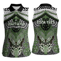 Aotearoa Iwi Ngati Awa Personalised Women Sleeveless Polo Shirt Maori Kowhaiwhai Pattern