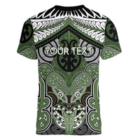 Aotearoa Iwi Ngati Awa Personalised Women V-Neck T-Shirt Maori Kowhaiwhai Pattern