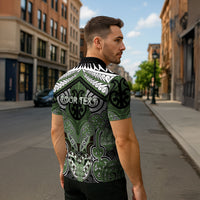 Aotearoa Iwi Ngati Awa Personalised Zipper Polo Shirt Maori Kowhaiwhai Pattern