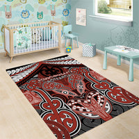 Aotearoa Iwi Rongowhakaata Area Rug Maori Kowhaiwhai Pattern