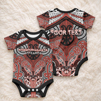 Aotearoa Iwi Rongowhakaata Personalised Baby Onesie Maori Kowhaiwhai Pattern