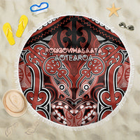 Aotearoa Iwi Rongowhakaata Beach Blanket Maori Kowhaiwhai Pattern
