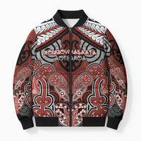 Aotearoa Iwi Rongowhakaata Personalised Bomber Puffer Jacket Maori Kowhaiwhai Pattern