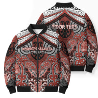 Aotearoa Iwi Rongowhakaata Personalised Bomber Puffer Jacket Maori Kowhaiwhai Pattern