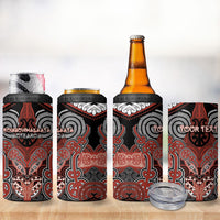 Aotearoa Iwi Rongowhakaata Personalised 4 in 1 Can Cooler Tumbler Maori Kowhaiwhai Pattern