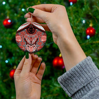 Aotearoa Iwi Rongowhakaata Personalised Ceramic Ornament Maori Kowhaiwhai Pattern