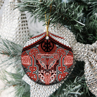 Aotearoa Iwi Rongowhakaata Personalised Ceramic Ornament Maori Kowhaiwhai Pattern