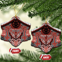 Aotearoa Iwi Rongowhakaata Personalised Ceramic Ornament Maori Kowhaiwhai Pattern