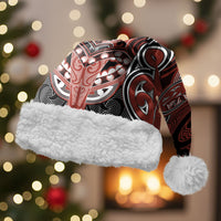 Aotearoa Iwi Rongowhakaata Personalised Christmas Santa Hat Maori Kowhaiwhai Pattern