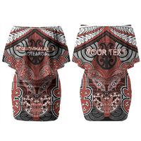 Aotearoa Iwi Rongowhakaata Personalised Couples Matching Off Shoulder Short Dress and Hawaiian Shirt Maori Kowhaiwhai Pattern