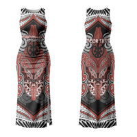 Aotearoa Iwi Rongowhakaata Personalised Family Matching Tank Maxi Dress and Hawaiian Shirt Maori Kowhaiwhai Pattern