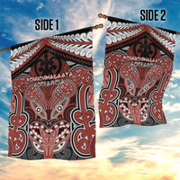 Aotearoa Iwi Rongowhakaata Garden Flag Maori Kowhaiwhai Pattern