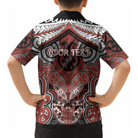 Aotearoa Iwi Rongowhakaata Personalised Kid Hawaiian Shirt Maori Kowhaiwhai Pattern