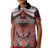 Aotearoa Iwi Rongowhakaata Personalised Kid Polo Shirt Maori Kowhaiwhai Pattern