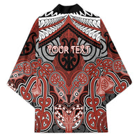 Aotearoa Iwi Rongowhakaata Personalised Kimono Maori Kowhaiwhai Pattern
