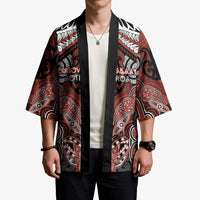 Aotearoa Iwi Rongowhakaata Personalised Kimono Maori Kowhaiwhai Pattern