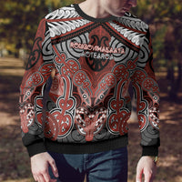Aotearoa Iwi Rongowhakaata Personalised Ugly Christmas Sweater Maori Kowhaiwhai Pattern