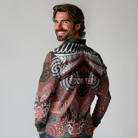 Aotearoa Iwi Rongowhakaata Personalised Long Sleeve Polo Shirt Maori Kowhaiwhai Pattern