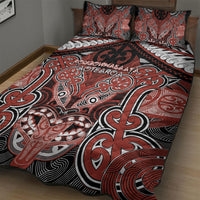 Aotearoa Iwi Rongowhakaata Quilt Bed Set Maori Kowhaiwhai Pattern