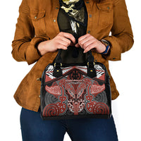 Aotearoa Iwi Rongowhakaata Shoulder Handbag Maori Kowhaiwhai Pattern