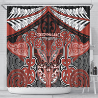 Aotearoa Iwi Rongowhakaata Shower Curtain Maori Kowhaiwhai Pattern