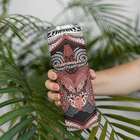 Aotearoa Iwi Rongowhakaata Personalised Skinny Tumbler Maori Kowhaiwhai Pattern