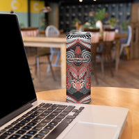 Aotearoa Iwi Rongowhakaata Personalised Skinny Tumbler Maori Kowhaiwhai Pattern