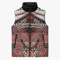 Aotearoa Iwi Rongowhakaata Personalised Sleeveless Puffer Jacket Maori Kowhaiwhai Pattern