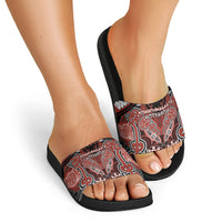 Aotearoa Iwi Rongowhakaata Slide Sandals Maori Kowhaiwhai Pattern