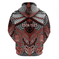 Aotearoa Iwi Rongowhakaata Personalised Zip Hoodie Maori Kowhaiwhai Pattern