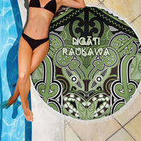 Aotearoa Iwi Ngati Raukawa Beach Blanket Maori Kowhaiwhai Pattern