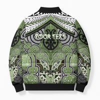 Aotearoa Iwi Ngati Raukawa Personalised Bomber Puffer Jacket Maori Kowhaiwhai Pattern