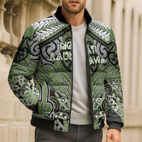 Aotearoa Iwi Ngati Raukawa Personalised Bomber Puffer Jacket Maori Kowhaiwhai Pattern