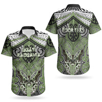 Aotearoa Iwi Ngati Raukawa Personalised Couples Matching Short Sleeve Bodycon Dress and Hawaiian Shirt Maori Kowhaiwhai Pattern