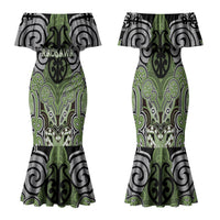 Aotearoa Iwi Ngati Raukawa Personalised Family Matching Mermaid Dress and Hawaiian Shirt Maori Kowhaiwhai Pattern