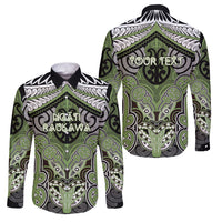 Aotearoa Iwi Ngati Raukawa Personalised Family Matching Off The Shoulder Long Sleeve Dress and Hawaiian Shirt Maori Kowhaiwhai Pattern