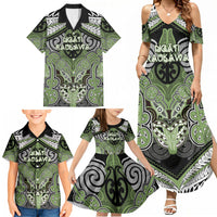Aotearoa Iwi Ngati Raukawa Personalised Family Matching Summer Maxi Dress and Hawaiian Shirt Maori Kowhaiwhai Pattern