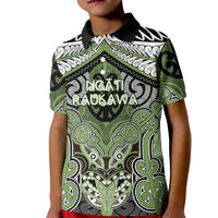Aotearoa Iwi Ngati Raukawa Personalised Kid Polo Shirt Maori Kowhaiwhai Pattern