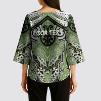 Aotearoa Iwi Ngati Raukawa Personalised Kimono Sleeve Blouse Maori Kowhaiwhai Pattern