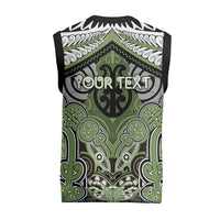 Aotearoa Iwi Ngati Raukawa Personalised Christmas Knitted V-Neck Vest Maori Kowhaiwhai Pattern