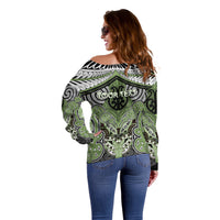 Aotearoa Iwi Ngati Raukawa Personalised Off Shoulder Sweater Maori Kowhaiwhai Pattern