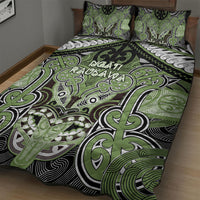 Aotearoa Iwi Ngati Raukawa Quilt Bed Set Maori Kowhaiwhai Pattern