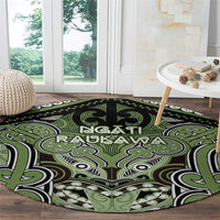 Aotearoa Iwi Ngati Raukawa Round Carpet Maori Kowhaiwhai Pattern
