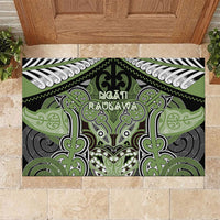 Aotearoa Iwi Ngati Raukawa Rubber Doormat Maori Kowhaiwhai Pattern